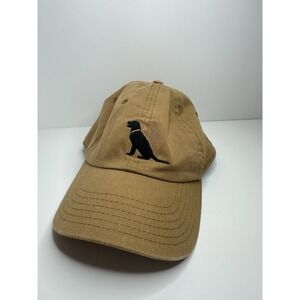 Orvis Hat Cap Strap back Tan Black Dog sitting Prep Netplus Casual